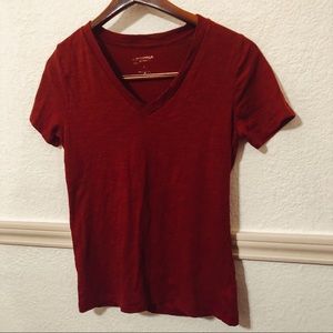 Maroon Basic V-neck